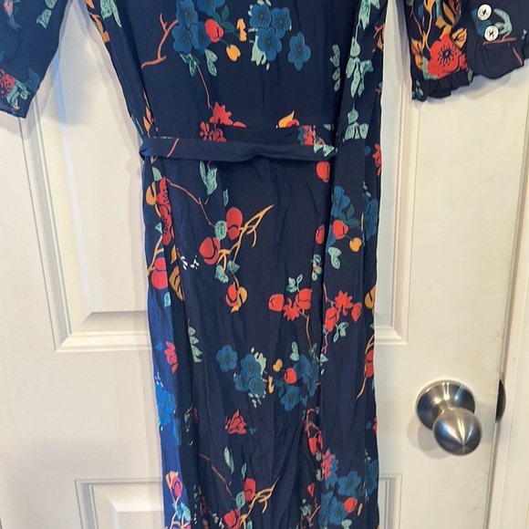 Sea New York Mari Wrap Dress Navy Floral Maxi Wrap Dress Size 0 - Picture 11 of 13